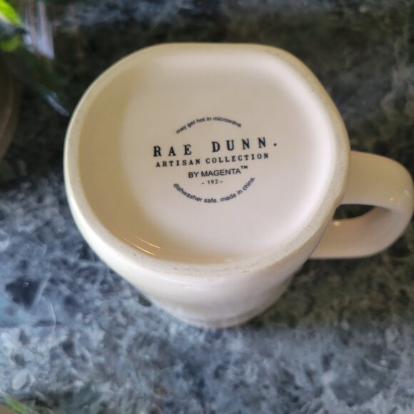 Rae Dunn CUP OF HAPPY Mug White/Orange Ceramic Coffee or Tea Cup 16oz NEW - Picture 4 of 4